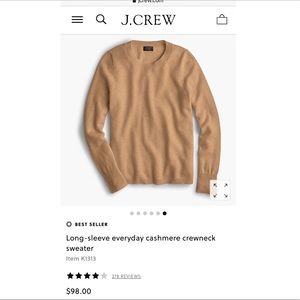 NWT J.Crew cashmere sweater